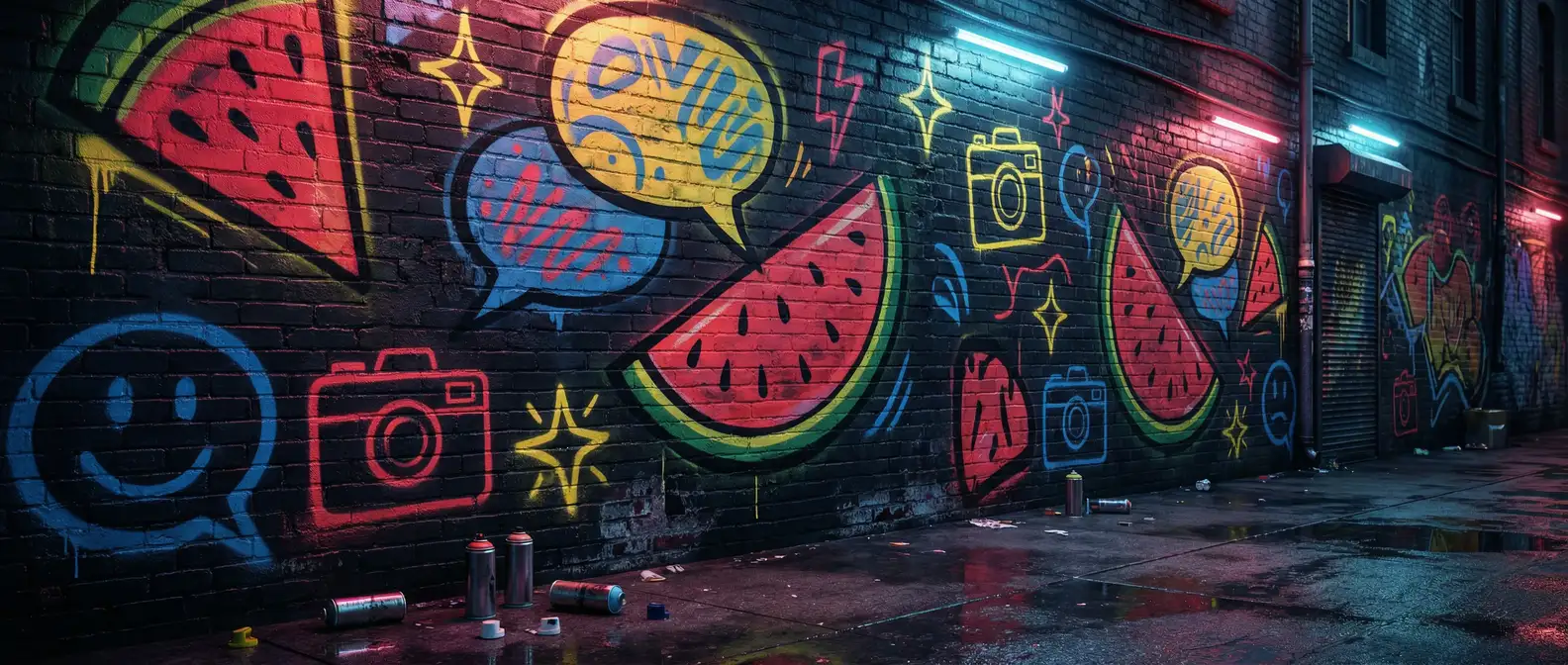 欧美另类图区 瓜田直通车 - 街头涂鸦风格背景